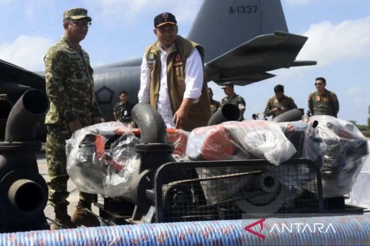 Penerimaan Bantuan Pompa Air untuk Menangani Karhutla di Kaltim