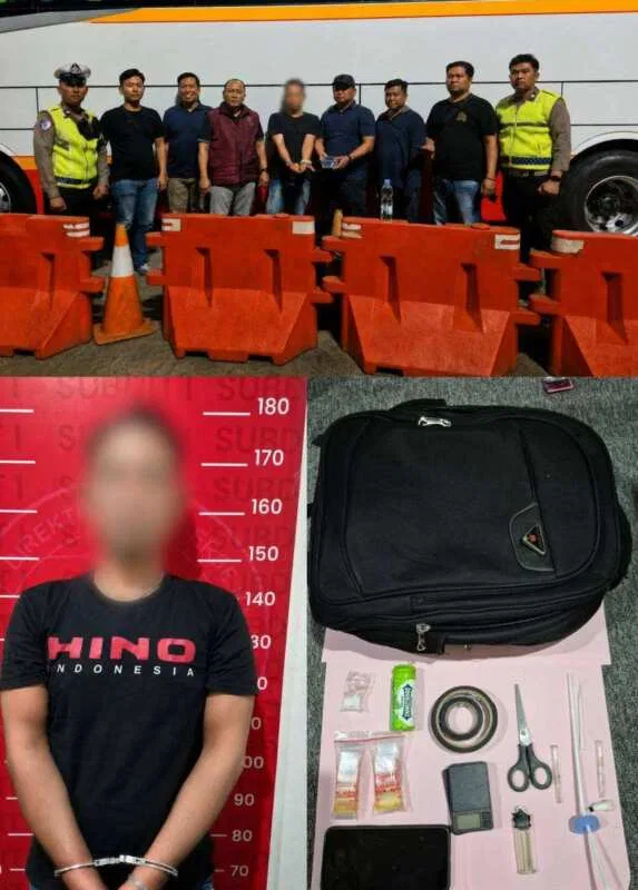 Ditresnarkoba Polda Jateng Bongkar Peredaran Sabu Lewat Bus Antar provinsi, Pengedar Ditangkap di Tol Banyumanik