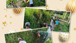 Dukung Ketahanan Pangan, Serda Nurhatib Dampingi Poktan Margo Rukun III Bersihkan Irigasi Sawah