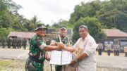Penutupan TMMD Ke-129 TA 2026 di Kampung Sesor Resmi Ditutup Danrem 181/PVT