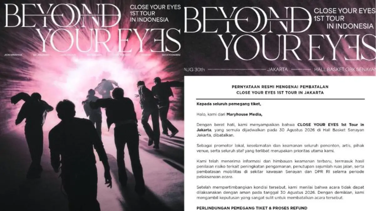 Penundaan Konser Close Your Eyes di Jakarta: Apa Penyebabnya? Penundaan Konser Close Your Eyes di Jakarta: Apa Penyebabnya?