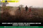 Bersatu Lawan Api Babinsa Bersama BPBD Dan Manggala Agni Bahu Membahu Padamkan Karhutla