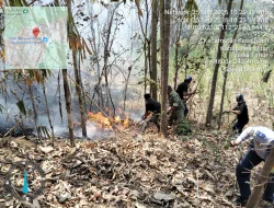 Babinsa Kesamben Bantu Padamkan Kebakaran Kebun Bambu Di Blitar Dan Evakuasi Korban