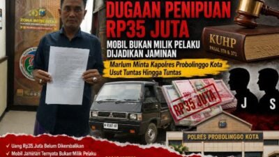 Mobil Bukan Miliknya Dijadikan Jaminan, Warga Probolinggo Adukan Dugaan Penipuan Rp35 Juta Ke Polres Probolinggo Kota