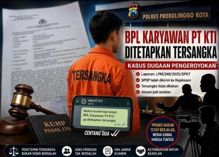 Karyawan PT KTI Jadi Tersangka Dugaan Penganiayaan, Namun Tidak Dilakukan Penahanan Karyawan PT KTI Jadi Tersangka Dugaan Penganiayaan, Namun Tidak Dilakukan Penahanan