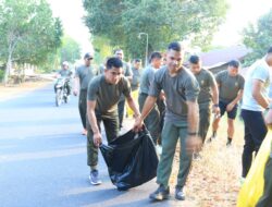 TNI Peduli Lingkungan, Personel Kodim 1505/Tidore Kompak Bersihkan Lingkungan