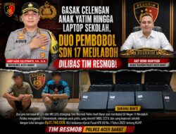 Gasak Celengan Anak Yatim, Hingga Laptop Sekolah, Duo Pembobol SDN 17 Meulaboh Di Libas Tim Resmob!!!