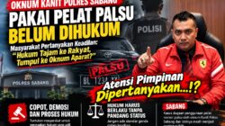 Diduga Gunakan Pelat Palsu pada Kendaraan Dinas, Oknum Kanit Polres Sabang Disoro