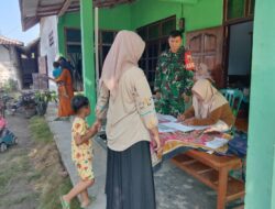 Tingkatkan Kesehatan Anak dan Cegah Stunting, Babinsa Koramil 0808/22 Wonodadi Dampingi Posyandu ILP Di Desa Kebon Agung