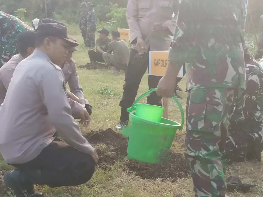 Peduli Lingkungan, Sambut HUT TNI Ke 81 Kodim Probolinggo Tanam Bibit Pohon
