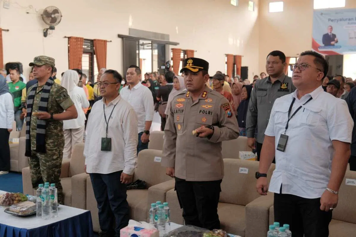 Sambut Menko Pangan di Gogorante, Kapolres Kediri Dukung Penyaluran Bantuan Pangan
