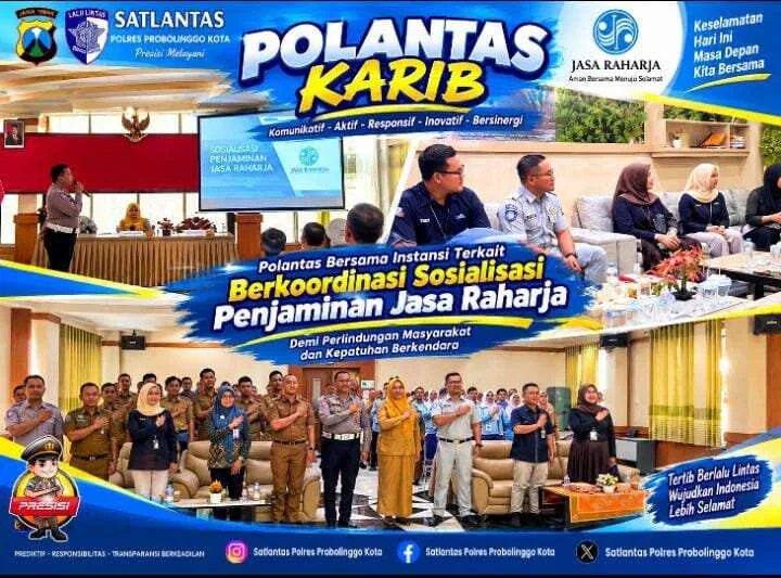 Satlantas Probolinggo Kota Gandeng Jasa Raharja Edukasi Warga Soal Perlindungan Kecelakaan