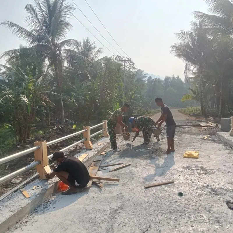 Pembangunan Jembatan Garuda Terus Dikebut Kodim 1505/Tidore