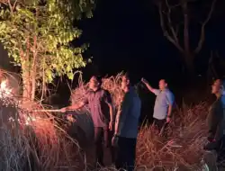 Polres Ngawi dan Tim Gabungan Buat Sekat Bakar dan Dirikan Posko Antisipasi Karhutla Lawu Utara Meluas