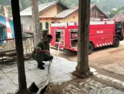 Wujud Kepedulian TNI, Kodim 1008/Tabalong Bantu Pasokan Air Bersih di Desa Jangkung