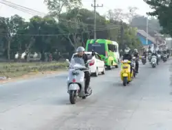 Tak Cuma Riding, Sambung Guyub Polres Kediri dan Awak Media Bawa Pesan Kesiapsiagaan Bencana