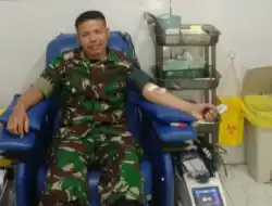 Peduli Warga Binaan, Serda Suratin Donorkan Darah di RS Damanhuri Barabai