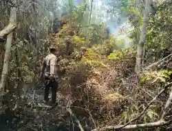 TIM GABUNGAN BERHASIL PADAMKAN KEBAKARAN LAHAN DI DESA MEPAR, LUAS TERBAKAR ± ½ HEKTARE