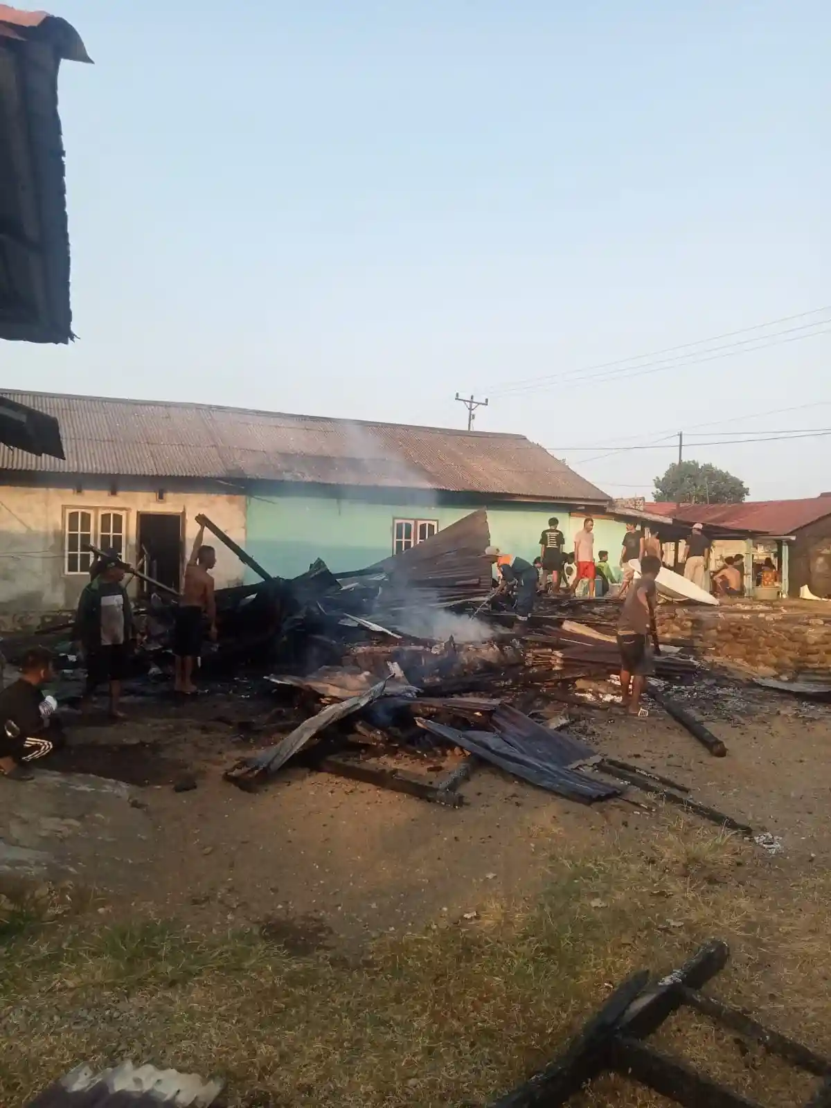 Salah Satu Rumah Warga Di Desa Dongin Ludes Di Lahap Si jago Merah.