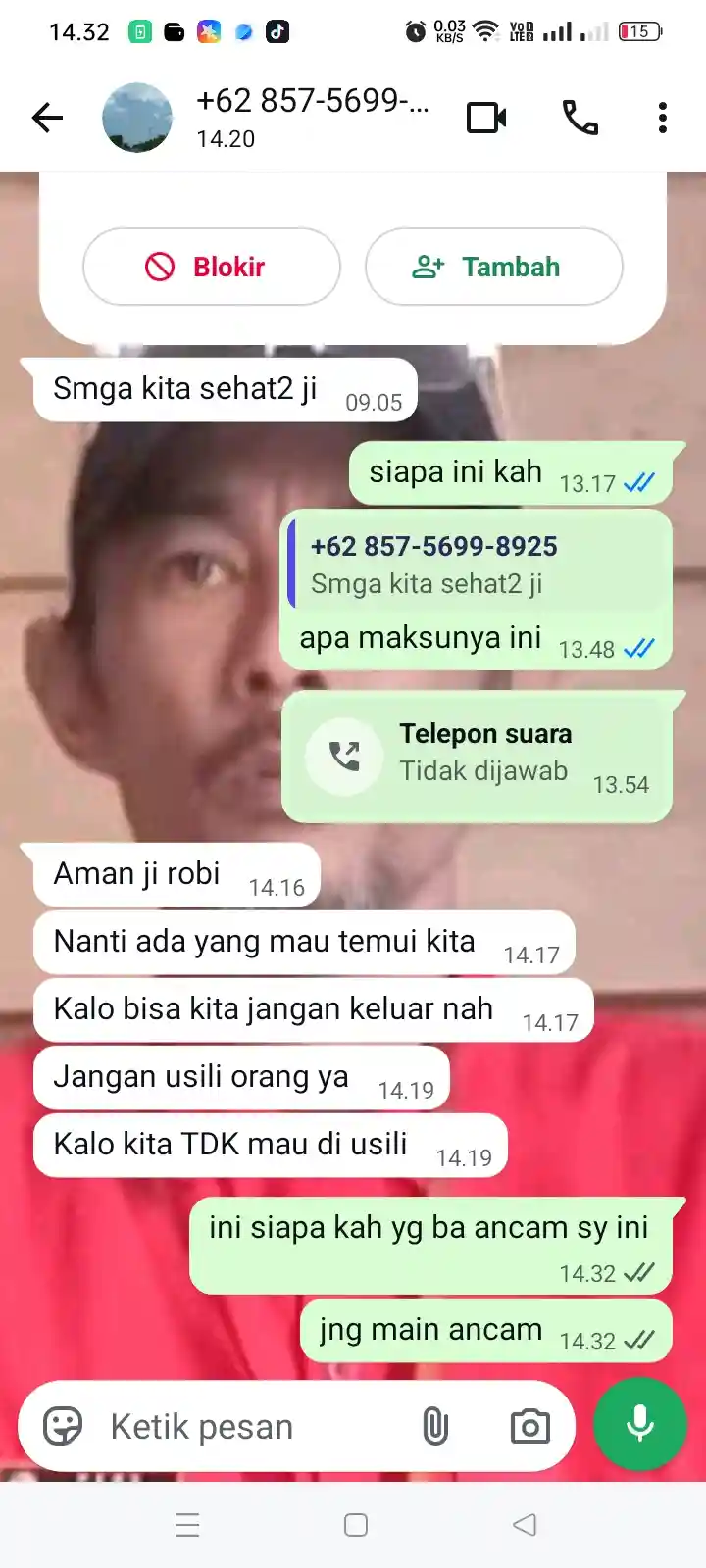 Diminta APH, Segera Bertindak, Dugaan Nomor Tidak Di Kenal 0857 56998925 Ancam Wartawan.