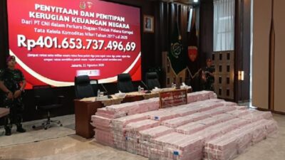 Pameran Uang Sitaan Kejagung Terkait Kasus Korupsi Nikel