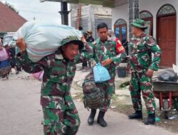 TNI Turunkan Prajurit untuk Penanggulangan Erupsi Sinabung