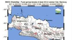 Guncangan Ringan Terasa di Bandung, Gempa 2.2 Magnitudo Mengguncang Wilayah