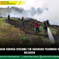 Kesiap Siagaan Babinsa Bersama Tim Gabungan Padamkan Karhutla Di Buluqsen