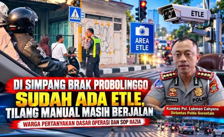 ETLE Sudah Aktif, Polisi Masih Tilang Manual di Simpang Brak Kota Probolinggo