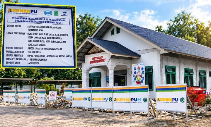 Proyek Puskesmas Langsa Lama Sorotan, Nilai Kontrak APBN Diduga Tak Dicantumkan