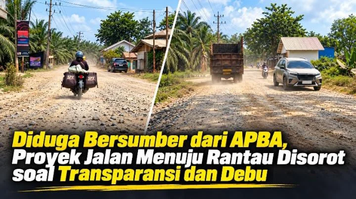 Proyek Pengerasan Jalan Menuju Rantau di Aceh Tamiang Disorot, Debu Ganggu Pengendara
