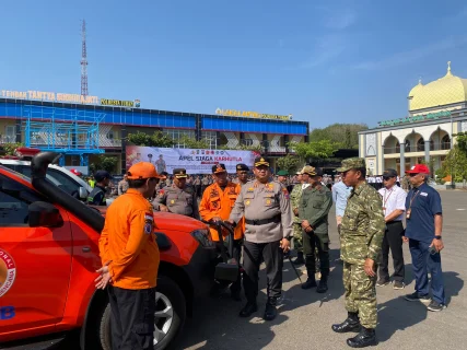 Hadapi Kemarau Panjang, Polresta Tuban bersama Instansi Lintas Sektoral Siaga Bencana Karhutla
