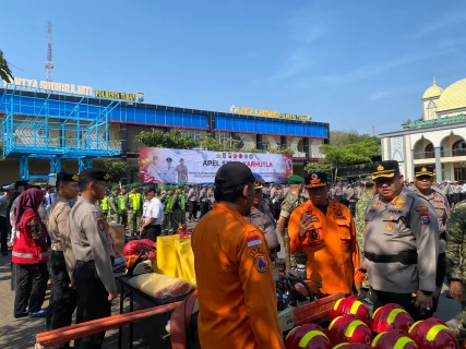 Hadapi Kemarau Panjang, Polresta Tuban bersama Instansi Lintas Sektoral Siaga Bencana Karhutla
