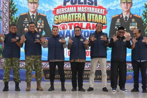 Sejalan dengan Pengungkapan 1,16 Ton Ketamin, Polres Simalungun Gelar Deklarasi “Polisi Bersama Masyarakat Menolak Narkoba