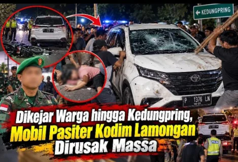 Mobil Perwira TNI Terlibat Kecelakaan di Lamongan, Berujung Amuk Massa