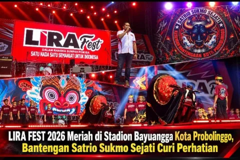 LIRA FEST 2026 Meriah di Stadion Bayuangga, Bantengan Tripel S dari Kanigaran Tampil Memukau