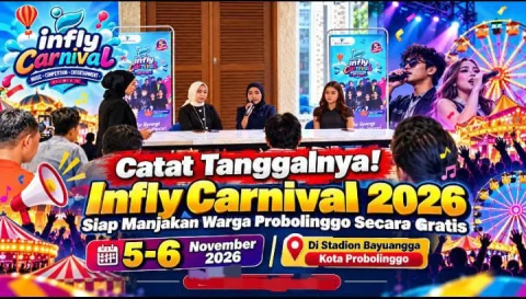 Gratis Dua Hari! Infly Carnival 2026 Siap Guncang Kota Probolinggo
