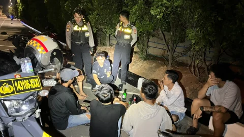 JAGA RUANG PUBLIK AMAN, PATROLI DITSAMAPTA POLDA KEPRI SAMBANGI TITIK RAWAN
