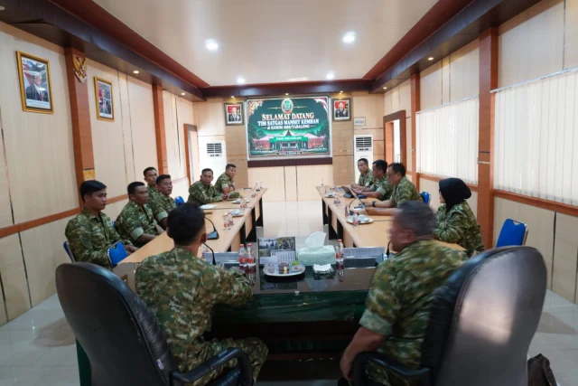Dandim 1008/Tabalong Sambut Tim Satgas Manset Kemhan, Bahas Penatausahaan dan Pemanfaatan Aset BMN TNI AD
