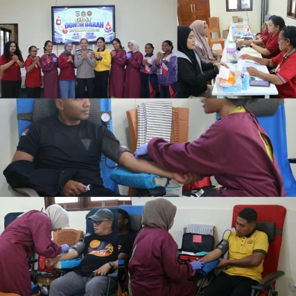 Polda Papua Barat Daya Gelar Donor Darah dalam Rangka HUT Humas Polri ke-75