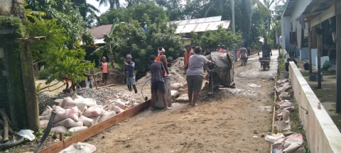 Proyek Rabat Beton Dusun Bahagia 3 Langsa Diduga Tanpa Papan Informasi