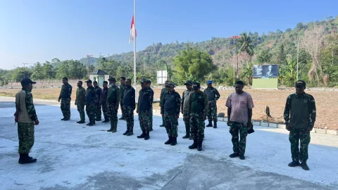 Awali Kegiatan, Satgas TMMD ke-130 Gelar Pengecekan Personel Dan Doa Bersama