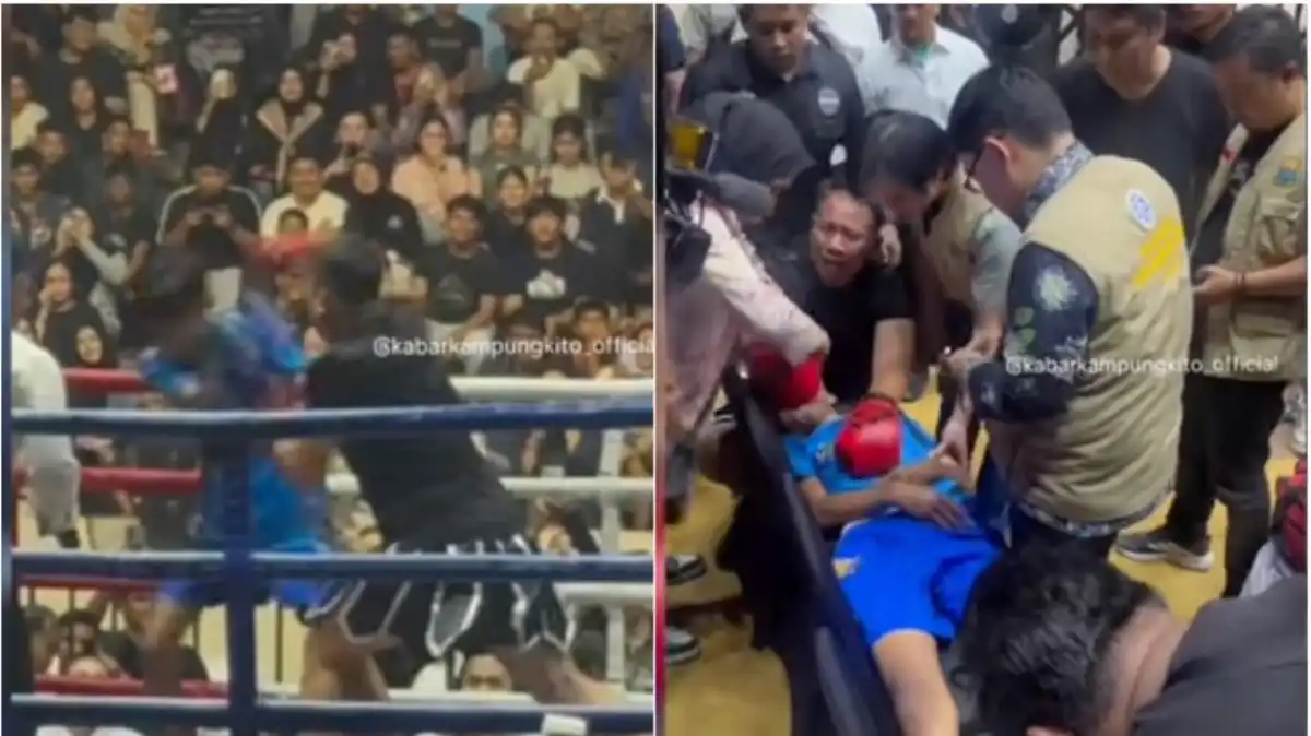 Pertandingan Hiburan Berubah Tegang, Dede Sunandar Tak Sadarkan Diri di Ring