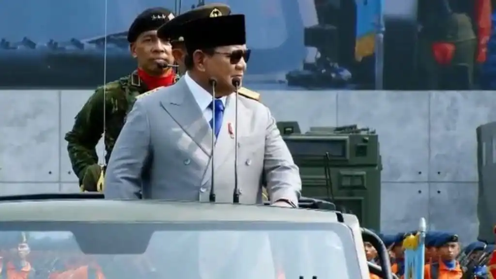 Prabowo Hadiri HUT Ke-81 TNI di Cilangkap, SBY dan Jokowi Turut Mengikuti Upacara