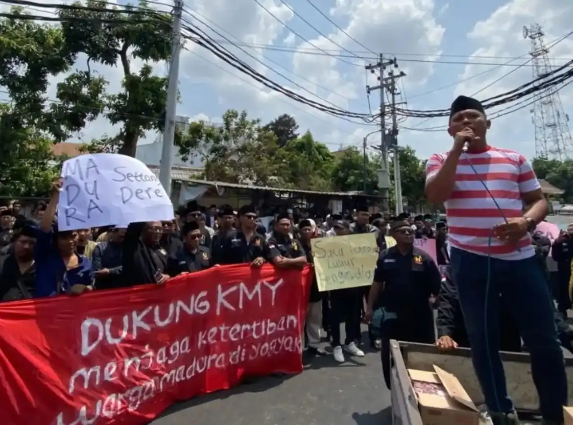 Aksi Keluarga Madura di Yogyakarta Soroti Penanganan Sengketa Antartoko Kelontong