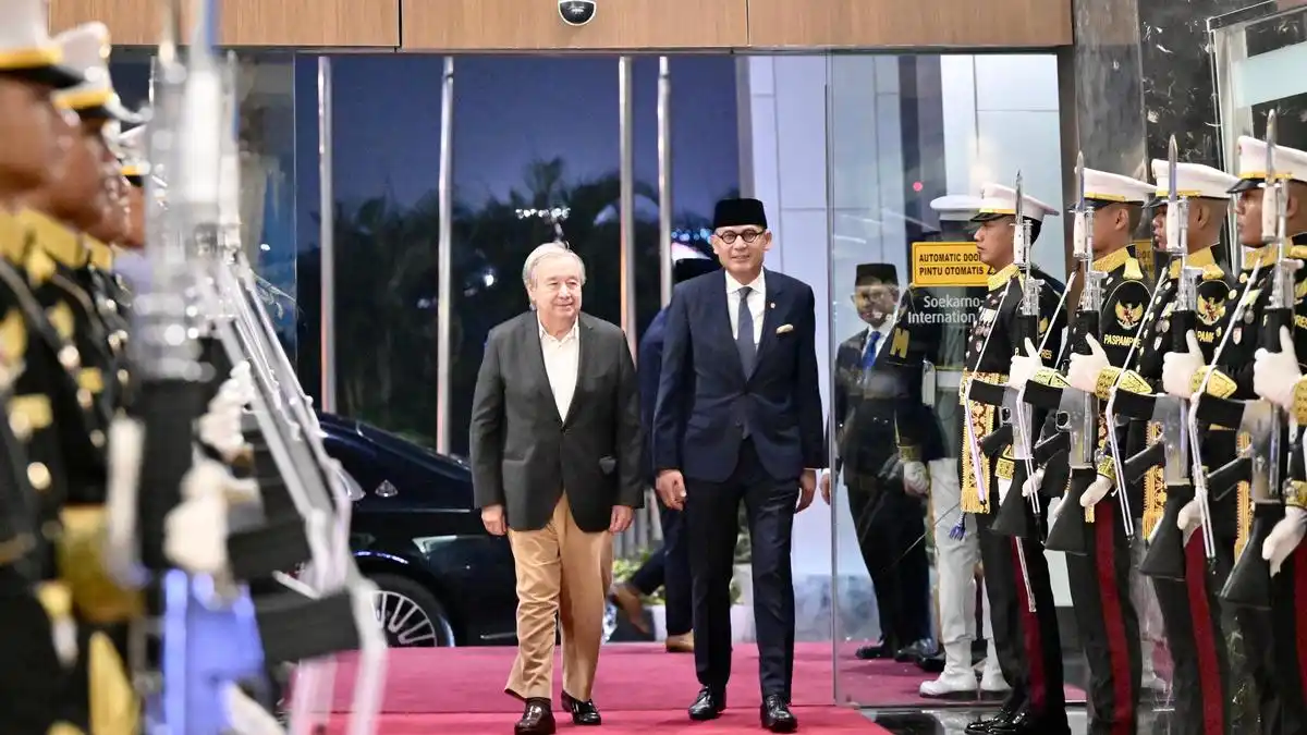 Sekjen PBB Tiba di Indonesia, Agenda Pertemuan dengan Prabowo Menanti