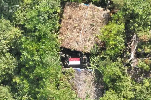Penyisiran Hutan Sugapa Ungkap Honai Berisi 559 Selongsong Peluru