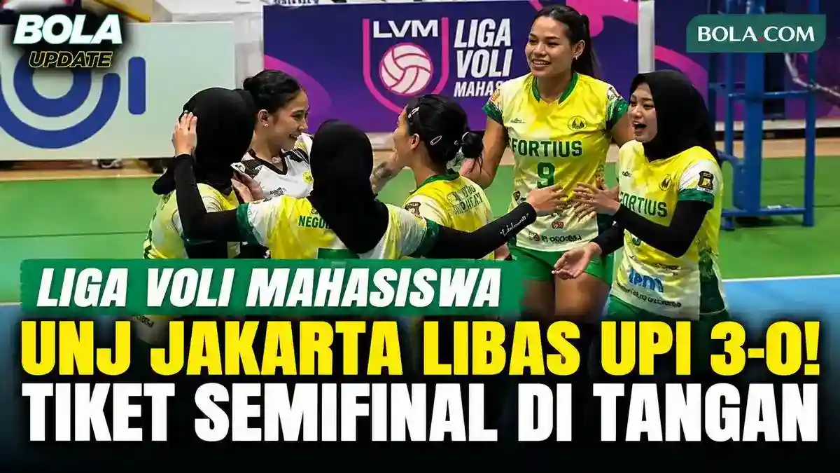 UNJ Jakarta Tundukkan UPI Bandung 3-0 dan Melaju ke Semifinal Liga Voli Mahasiswa